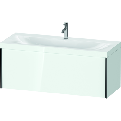 Duravit Xviu C-Bonded Set Wandmontage Waschbecken 1200mm - Weiß Hochglanz / Schwarz Matt Duravit Xviu C-Bonded Set Wandmontage Waschbecken 1200mm - Weiß Hochglanz / Schwarz Matt