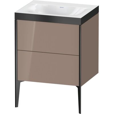 Duravit XViu Schwarzer Bodenstehender Waschtisch mit Schubladen - Badmöbel Duravit XViu Schwarzer Bodenstehender Waschtisch mit Schubladen - Badmöbel