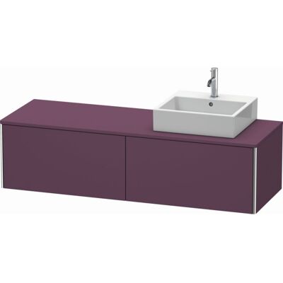 Duravit XSquare Waschtisch-Unterschrank XS4904R9494 160x40x54,8cm, Auszüge, rechts, Aubergine seidenmatt Duravit XSquare Waschtisch-Unterschrank XS4904R9494 160x40x54,8cm, Auszüge, rechts, Aubergine seidenmatt