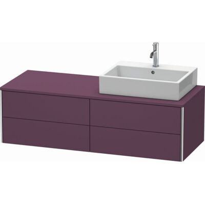 Duravit XSquare Waschtisch-Unterschrank XS4913R9494 140x40x54,8cm, 4 Schubkästen, rechts, Aubergine seidenmatt Duravit XSquare Waschtisch-Unterschrank XS4913R9494 140x40x54,8cm, 4 Schubkästen, rechts, Aubergine seidenmatt
