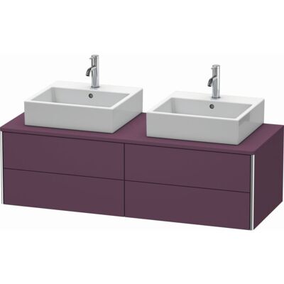 Duravit XSquare Waschtisch-Unterschrank XS4916B9494 140x40x54,8cm, 4 Schubkästen, beidseitig, Aubergine seidenmatt Duravit XSquare Waschtisch-Unterschrank XS4916B9494 140x40x54,8cm, 4 Schubkästen, beidseitig, Aubergine seidenmatt