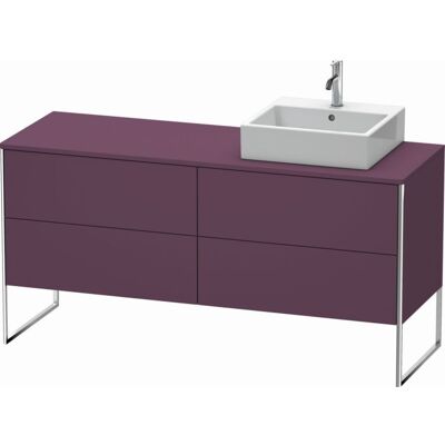 Duravit XSquare Waschtisch-Unterschrank XS4924R9494 160x53,8x54,8cm, 4 Auszüge, rechts, Aubergine seidenmatt Duravit XSquare Waschtisch-Unterschrank XS4924R9494 160x53,8x54,8cm, 4 Auszüge, rechts, Aubergine seidenmatt