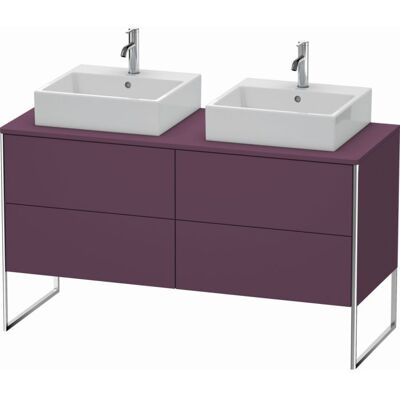 Duravit XSquare Waschtisch-Unterschrank XS4926B9494 140x53,8x54,8cm, 4 Auszüge, beidseitig, Aubergine seidenmatt Duravit XSquare Waschtisch-Unterschrank XS4926B9494 140x53,8x54,8cm, 4 Auszüge, beidseitig, Aubergine seidenmatt