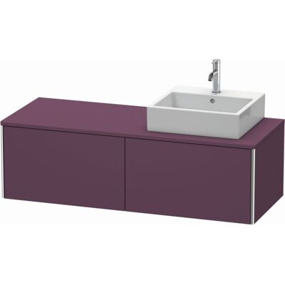 Duravit XSquare Waschtisch-Unterschrank XS4903R9494 140x40x54,8cm, 2 Auszüge, rechts, Aubergine seidenmatt Duravit XSquare Waschtisch-Unterschrank XS4903R9494 140x40x54,8cm, 2 Auszüge, rechts, Aubergine seidenmatt