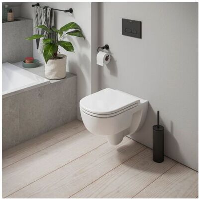 Duravit D-Code Wand-Tiefspül-WC-Set 45130900A1 Rimless, mit Absenkautomatik, mit WC-Sitz, Weiß Hochglanz Duravit D-Code Wand-Tiefspül-WC-Set 45130900A1 Rimless, mit Absenkautomatik, mit WC-Sitz, Weiß Hochglanz
