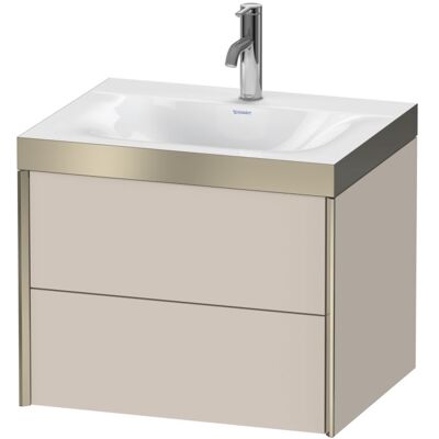 Duravit XViu Waschtisch-Unterschrank XV4614OB191P 60x48cm, 2 Schubkästen, 1 Hahnloch, champagner matt, Rahmen P, taupe matt Duravit XViu Waschtisch-Unterschrank XV4614OB191P 60x48cm, 2 Schubkästen, 1 Hahnloch, champagner matt, Rahmen P, taupe matt
