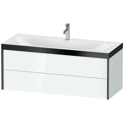 Duravit Wandhängendes Set in Weiß Hochglanz mit Tip-On - Waschtisch-Set Duravit Wandhängendes Set in Weiß Hochglanz mit Tip-On - Waschtisch-Set