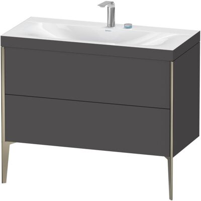 Duravit Xviu C-Bonded Set Badezimmerwaschtisch - Graphit Matt/Champagner Matt Duravit Xviu C-Bonded Set Badezimmerwaschtisch - Graphit Matt/Champagner Matt