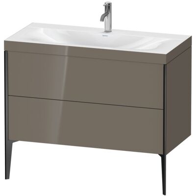 Duravit XViu Bodenstehend Set mit 2 Schubladen - Waschtisch, Grau Hochglanz Duravit XViu Bodenstehend Set mit 2 Schubladen - Waschtisch, Grau Hochglanz