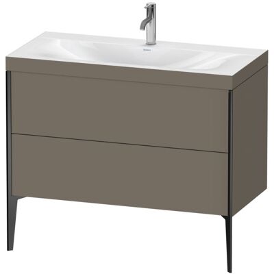 Duravit Xviu C-Bonded Set Waschbecken 2 Schubladen mit Hahnloch 1000x480x610 mm - Flannel Grau Matt Duravit Xviu C-Bonded Set Waschbecken 2 Schubladen mit Hahnloch 1000x480x610 mm - Flannel Grau Matt