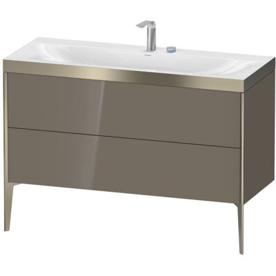 Duravit Xviu C-Bonded Set Waschbecken & Unterschrank - Grau, 1200x480x610mm Duravit Xviu C-Bonded Set Waschbecken & Unterschrank - Grau, 1200x480x610mm
