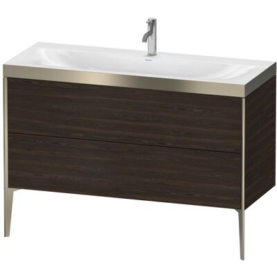 Duravit XViu Nussbaum gebürstet/Profil Champagner Matt - Badezimmer Set Duravit XViu Nussbaum gebürstet/Profil Champagner Matt - Badezimmer Set