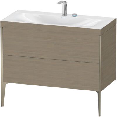 Duravit Xviu C-Bonded Set - Wandmontierter Waschtisch mit 2 Schubladen - Eiche Terra Duravit Xviu C-Bonded Set - Wandmontierter Waschtisch mit 2 Schubladen - Eiche Terra