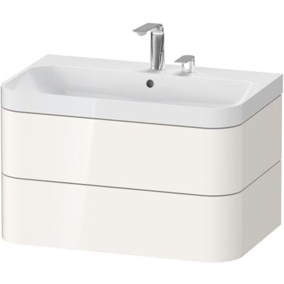 Duravit Happy D.2 Plus Möbelwaschtisch HP4347E2222 77,5 x 49 cm, 2 Hahnlöcher, weiß hochglanz, 2 Schubkästen Duravit Happy D.2 Plus Möbelwaschtisch HP4347E2222 77,5 x 49 cm, 2 Hahnlöcher, weiß hochglanz, 2 Schubkästen