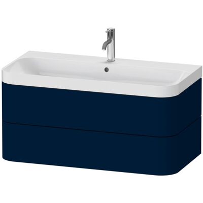 Duravit Happy D.2 Plus Möbelwaschtisch HP4348O9898 97,5 x 49 cm, 1 Hahnloch, nachtblau seidenmatt, 2 Schubkästen Duravit Happy D.2 Plus Möbelwaschtisch HP4348O9898 97,5 x 49 cm, 1 Hahnloch, nachtblau seidenmatt, 2 Schubkästen