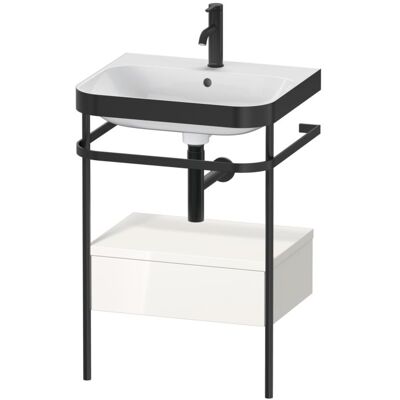 Duravit Happy D.2 Plus C-Bonded Set mit Metallkonsole 1 Schubkasten 575x490x850 mm - Weiß Hochglanz Duravit Happy D.2 Plus C-Bonded Set mit Metallkonsole 1 Schubkasten 575x490x850 mm - Weiß Hochglanz