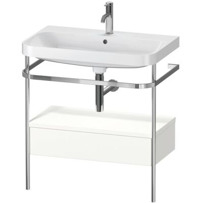 Duravit Happy D.2 Plus C-Form Set mit Metallkonsole - Waschtisch Duravit Happy D.2 Plus C-Form Set mit Metallkonsole - Waschtisch