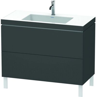 Duravit L-Cube Waschtisch - Graphit Matt - 2 Auszüge - 100x48 cm Duravit L-Cube Waschtisch - Graphit Matt - 2 Auszüge - 100x48 cm