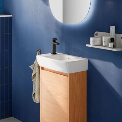 Geberit Renova Compact Waschtisch-Unterschrank 504081PS1 1 Tür, Korpus/Front Eiche natur / Melamin Holzstruktur, Breite 41,2 cm Geberit Renova Compact Waschtisch-Unterschrank 504081PS1 1 Tür, Korpus/Front Eiche natur / Melamin Holzstruktur, Breite 41,2 cm