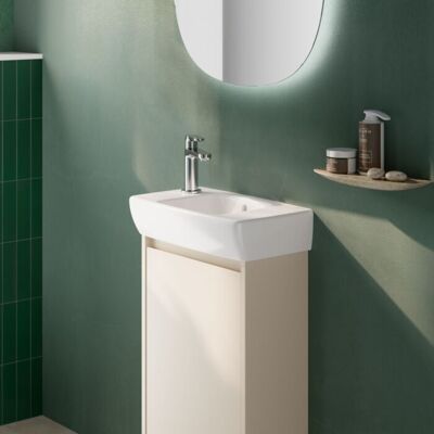 Geberit Renova Compact Waschtisch-Unterschrank 504081DB1 1 Tür, Korpus/Front sandgrau / lackiert seidenmatt, Breite 41,2 cm Geberit Renova Compact Waschtisch-Unterschrank 504081DB1 1 Tür, Korpus/Front sandgrau / lackiert seidenmatt, Breite 41,2 cm