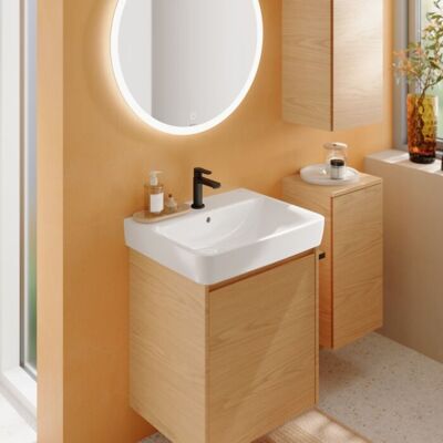 Geberit Renova Plan Waschtisch-Unterschrank 504024PS1 Korpus/Front Eiche natur / Melamin Holzstruktur, Breite 54,6 cm, 1 Tür Geberit Renova Plan Waschtisch-Unterschrank 504024PS1 Korpus/Front Eiche natur / Melamin Holzstruktur, Breite 54,6 cm, 1 Tür