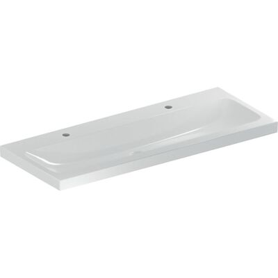 Geberit Icon Light Waschbecken - 120x48cm, Weiß, 2 Hahnlöcher Geberit Icon Light Waschbecken - 120x48cm, Weiß, 2 Hahnlöcher