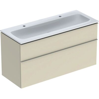 Geberit iCon Set Wandhängender Waschtisch mit Unterschrank - 120cm, Weiß, KeraTect Geberit iCon Set Wandhängender Waschtisch mit Unterschrank - 120cm, Weiß, KeraTect