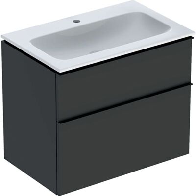 Geberit iCon Möbel-Waschtischset 502336JK1 75x63x48cm, weiß, Korpus/Front/Griff lava matt Geberit iCon Möbel-Waschtischset 502336JK1 75x63x48cm, weiß, Korpus/Front/Griff lava matt