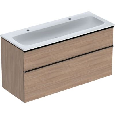 Geberit iCon Badezimmer-Set - 120x63x48 cm, Weiß, Holzstruktur Geberit iCon Badezimmer-Set - 120x63x48 cm, Weiß, Holzstruktur