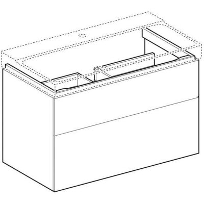 Geberit Xeno² Waschtisch-Unterschrank 500509011 88x53x46,2cm, hochglänzend/weiß, mit 2 Schubladen Geberit Xeno² Waschtisch-Unterschrank 500509011 88x53x46,2cm, hochglänzend/weiß, mit 2 Schubladen