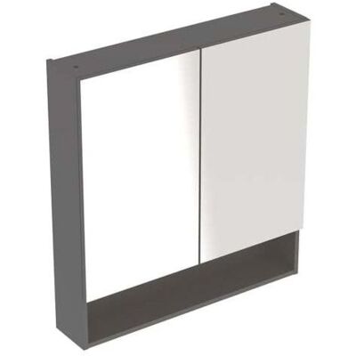 Geberit Renova Plan Spiegelschrank 502366JK1 78,8 cm, lava, lackiert matt, mit 2 Türen Geberit Renova Plan Spiegelschrank 502366JK1 78,8 cm, lava, lackiert matt, mit 2 Türen