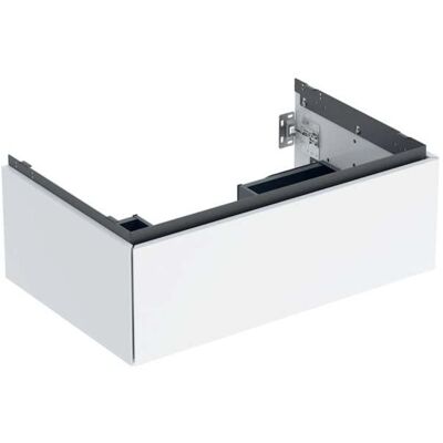 Geberit Wandmontierter Waschtischunterschrank - 1 Schublade - Weiß Hochglanz Geberit Wandmontierter Waschtischunterschrank - 1 Schublade - Weiß Hochglanz