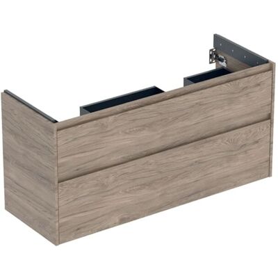 Geberit Renova Plan Unterschrank 504033JR1 2 Schubladen, Breite 124,5cm, Korpus/Front Nussbaum / Melamin Holzstruktur Geberit Renova Plan Unterschrank 504033JR1 2 Schubladen, Breite 124,5cm, Korpus/Front Nussbaum / Melamin Holzstruktur