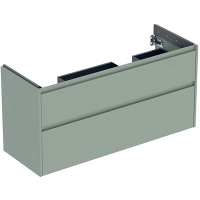 Geberit Renova Plan Unterschrank 504033IK1 2 Schubladen, Breite 124,5cm, Korpus/Front salbeigrün / lackiert seidenmatt Geberit Renova Plan Unterschrank 504033IK1 2 Schubladen, Breite 124,5cm, Korpus/Front salbeigrün / lackiert seidenmatt