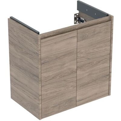Geberit Renova Compact Waschtisch-Unterschrank 504085JR1 2 Türen, Breite 59,7cm, Korpus/Front Nussbaum / Melamin Holzstruktur Geberit Renova Compact Waschtisch-Unterschrank 504085JR1 2 Türen, Breite 59,7cm, Korpus/Front Nussbaum / Melamin Holzstruktur