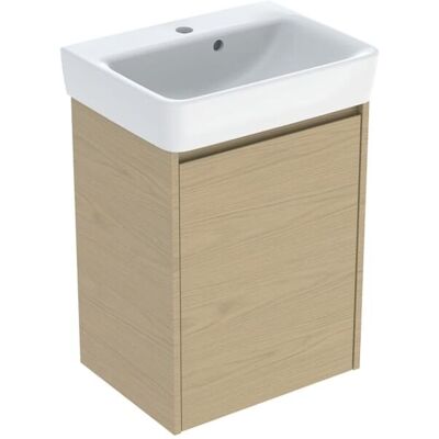Geberit Renova Plan Handwaschbecken-Set 50 cm 504035PS1 Waschbecken mit Unterschrank, Eiche natur / Melamin Holzstruktur Geberit Renova Plan Handwaschbecken-Set 50 cm 504035PS1 Waschbecken mit Unterschrank, Eiche natur / Melamin Holzstruktur