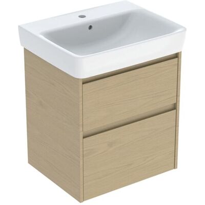 Geberit Renova Plan Waschtisch-Set 504036PS1 mit Unterschrank, Korpus/Front Eiche natur / Melamin Holzstruktur, Breite 60 cm Geberit Renova Plan Waschtisch-Set 504036PS1 mit Unterschrank, Korpus/Front Eiche natur / Melamin Holzstruktur, Breite 60 cm