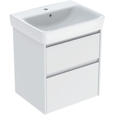 Geberit Renova Plan Waschtisch-Set 504036001 mit Unterschrank, Korpus/Front weiß / lackiert seidenmatt, Breite 60 cm Geberit Renova Plan Waschtisch-Set 504036001 mit Unterschrank, Korpus/Front weiß / lackiert seidenmatt, Breite 60 cm