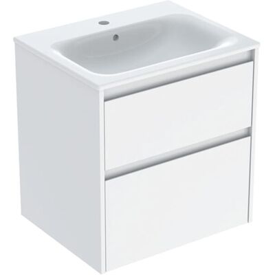 Geberit Renova Plan Möbel-Waschtisch-Set 504039011 Breite 60cm, Korpus/Front weiß / lackiert seidenglanz, Waschtisch weiß Geberit Renova Plan Möbel-Waschtisch-Set 504039011 Breite 60cm, Korpus/Front weiß / lackiert seidenglanz, Waschtisch weiß