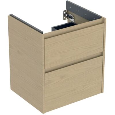 Geberit Renova Plan Waschtisch-Unterschrank 504026PS1 2 Schubladen, Korpus/Front Eiche natur / Melamin Holzstruktur, Breite 54,6 cm Geberit Renova Plan Waschtisch-Unterschrank 504026PS1 2 Schubladen, Korpus/Front Eiche natur / Melamin Holzstruktur, Breite 54,6 cm