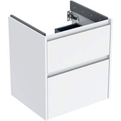 Geberit Renova Plan Waschtisch-Unterschrank 504026011 2 Schubladen, Korpus/Front weiß / lackiert seidenglanz, Breite 54,6 cm Geberit Renova Plan Waschtisch-Unterschrank 504026011 2 Schubladen, Korpus/Front weiß / lackiert seidenglanz, Breite 54,6 cm