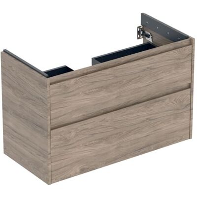 Geberit Renova Plan Waschtisch-Unterschrank 504032JR1 2 Schubladen, Korpus/Front Nussbaum / Melamin Holzstruktur, Breite 94,8 cm Geberit Renova Plan Waschtisch-Unterschrank 504032JR1 2 Schubladen, Korpus/Front Nussbaum / Melamin Holzstruktur, Breite 94,8 cm