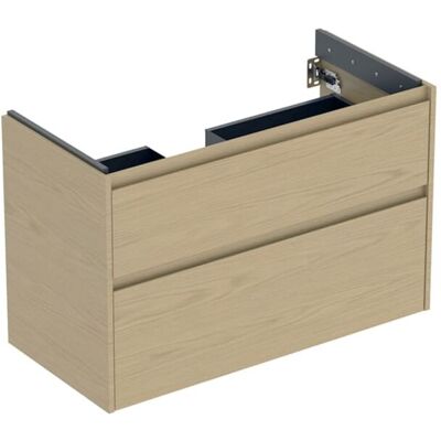 Geberit Renova Plan Waschtisch-Unterschrank 504032PS1 2 Schubladen, Korpus/Front Eiche natur / Melamin Holzstruktur, Breite 94,8 cm Geberit Renova Plan Waschtisch-Unterschrank 504032PS1 2 Schubladen, Korpus/Front Eiche natur / Melamin Holzstruktur, Breite 94,8 cm