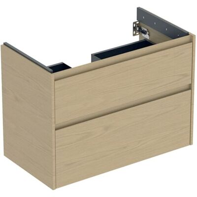Geberit Renova Plan Waschtisch-Unterschrank 504031PS1 2 Schubladen, Korpus/Front Eiche natur / Melamin Holzstruktur, Breite 84,6 cm Geberit Renova Plan Waschtisch-Unterschrank 504031PS1 2 Schubladen, Korpus/Front Eiche natur / Melamin Holzstruktur, Breite 84,6 cm