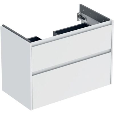 Geberit Renova Plan Waschtisch-Unterschrank 504031001 2 Schubladen, Korpus/Front weiß / lackiert seidenmatt, Breite 84,6 cm Geberit Renova Plan Waschtisch-Unterschrank 504031001 2 Schubladen, Korpus/Front weiß / lackiert seidenmatt, Breite 84,6 cm