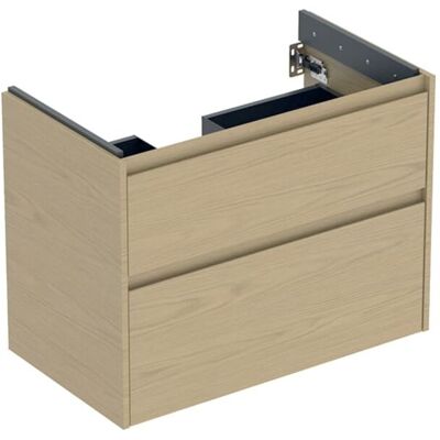 Geberit Renova Plan Waschtisch-Unterschrank 504030PS1 2 Schubladen, Korpus/Front Eiche natur / Melamin Holzstruktur, Breite 79,4 cm Geberit Renova Plan Waschtisch-Unterschrank 504030PS1 2 Schubladen, Korpus/Front Eiche natur / Melamin Holzstruktur, Breite 79,4 cm