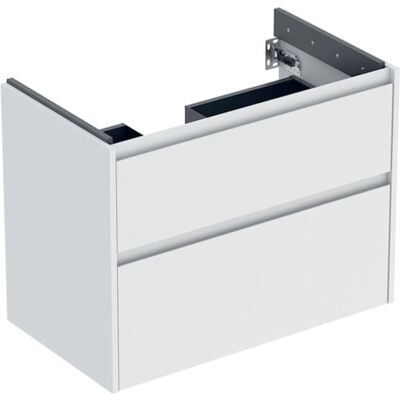 Geberit Renova Plan Waschtisch-Unterschrank 504030001 2 Schubladen, Korpus/Front weiß / lackiert seidenmatt, Breite 79,4 cm Geberit Renova Plan Waschtisch-Unterschrank 504030001 2 Schubladen, Korpus/Front weiß / lackiert seidenmatt, Breite 79,4 cm