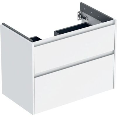 Geberit Renova Plan Waschtisch-Unterschrank 504030011 2 Schubladen, Korpus/Front weiß / lackiert seidenglanz, Breite 79,4 cm Geberit Renova Plan Waschtisch-Unterschrank 504030011 2 Schubladen, Korpus/Front weiß / lackiert seidenglanz, Breite 79,4 cm