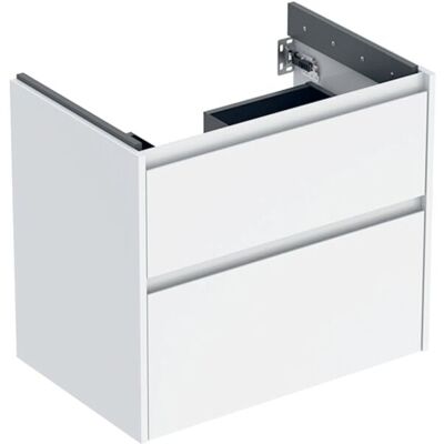 Geberit Renova Plan Waschtisch-Unterschrank 504029011 2 Schubladen, Korpus/Front weiß / lackiert seidenglanz, Breite 69,3 cm Geberit Renova Plan Waschtisch-Unterschrank 504029011 2 Schubladen, Korpus/Front weiß / lackiert seidenglanz, Breite 69,3 cm