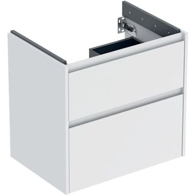 Geberit Renova Plan Waschtisch-Unterschrank 504028001 2 Schubladen, Korpus/Front weiß / lackiert seidenmatt, Breite 64,4 cm Geberit Renova Plan Waschtisch-Unterschrank 504028001 2 Schubladen, Korpus/Front weiß / lackiert seidenmatt, Breite 64,4 cm